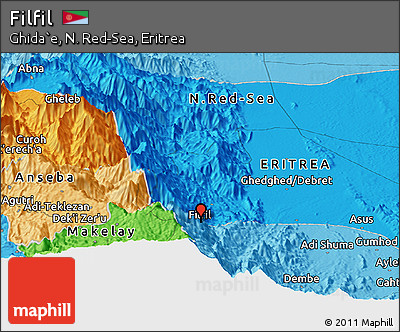 Political Panoramic Map of Filfil