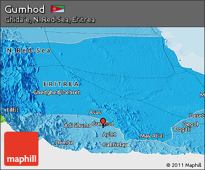 Political Panoramic Map of Gumhod