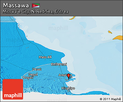 Political Panoramic Map of Massawa