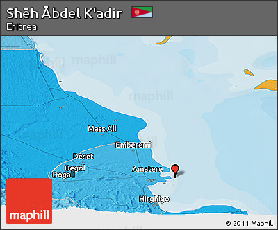 Political Panoramic Map of Shēh Ābdel K'adir