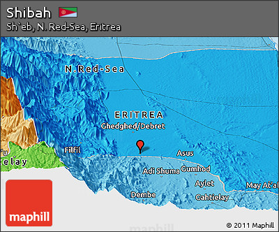 Political Panoramic Map of Shibah