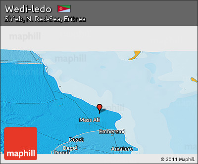 Political Panoramic Map of Wedi-ledo