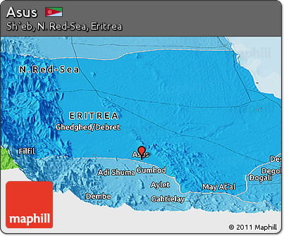 Political Panoramic Map of Asus