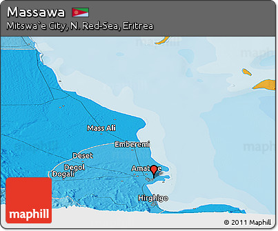 Political Panoramic Map of Massawa