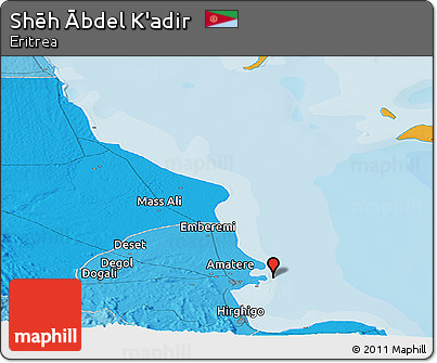 Political Panoramic Map of Shēh Ābdel K'adir