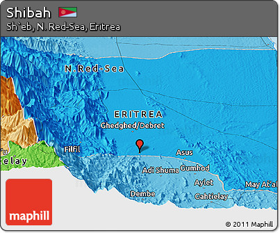 Political Panoramic Map of Shibah