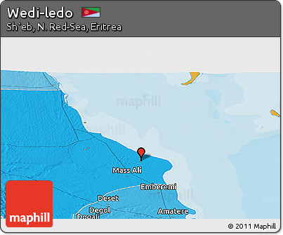 Political Panoramic Map of Wedi-ledo
