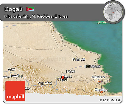 Satellite Panoramic Map of Dogalī