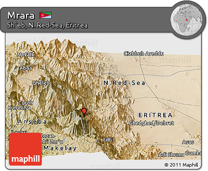 Satellite Panoramic Map of Mrara