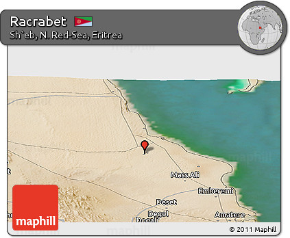 Satellite Panoramic Map of Racrabet