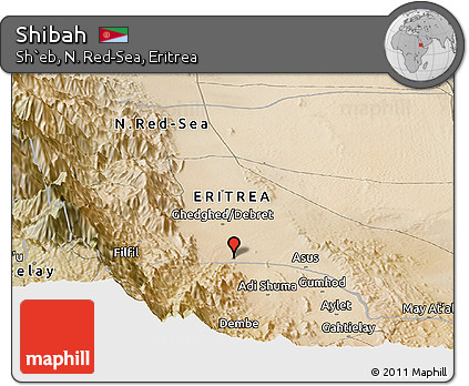 Satellite Panoramic Map of Shibah