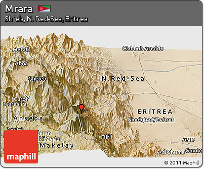 Satellite Panoramic Map of Mrara