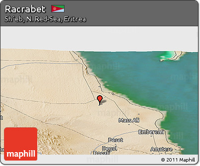 Satellite Panoramic Map of Racrabet
