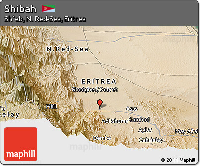 Satellite Panoramic Map of Shibah