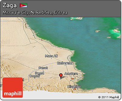 Satellite Panoramic Map of Zaga