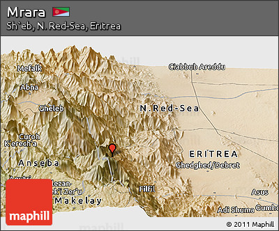 Satellite Panoramic Map of Mrara