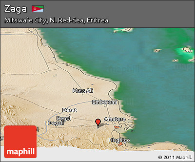 Satellite Panoramic Map of Zaga