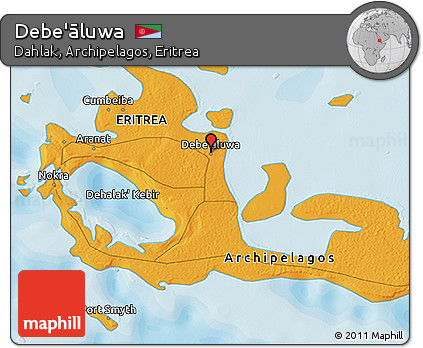 Political 3D Map of Debe'āluwa