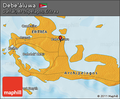 Political 3D Map of Debe'āluwa