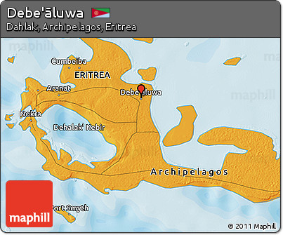 Political 3D Map of Debe'āluwa