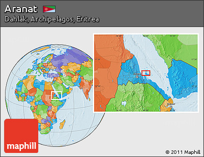 Political Location Map of Aranat