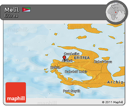 Political Panoramic Map of Melīl