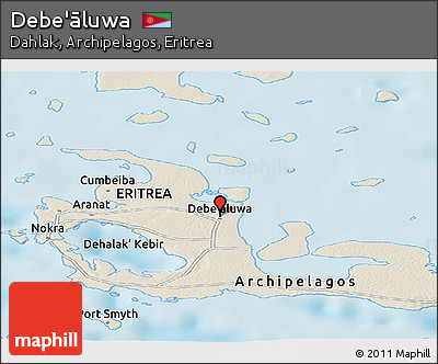 Shaded Relief Panoramic Map of Debe'āluwa