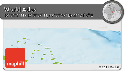 Physical Panoramic Map of the Area around 15° 48' 18" N, 40° 52' 30" E
