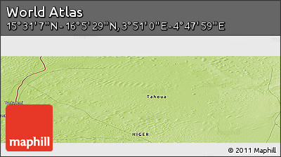 Physical Panoramic Map of the Area around 15° 48' 18" N, 4° 19' 30" E