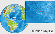 Physical Location Map of the area around 15° 48' 18" N, 50° 4' 30" W