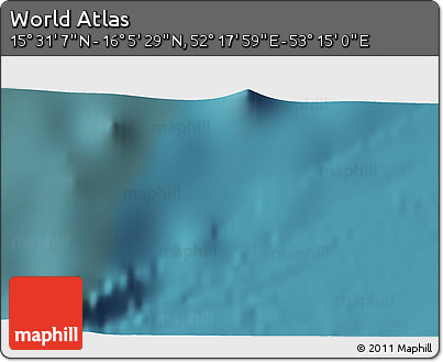 Satellite 3D Map of the Area around 15° 48' 18" N, 52° 46' 29" E