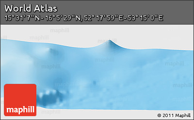 Physical Panoramic Map of the Area around 15° 48' 18" N, 52° 46' 29" E