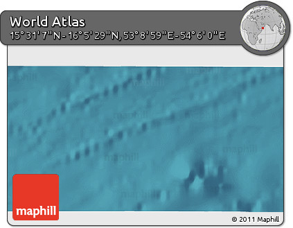 Satellite 3D Map of the Area around 15° 48' 18" N, 53° 37' 30" E