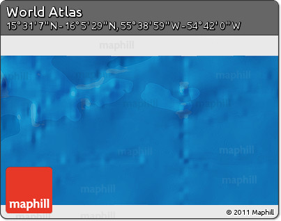 Political 3D Map of the Area around 15° 48' 18" N, 55° 10' 29" W