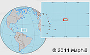 Gray Location Map of the area around 15° 48' 18" N, 56° 52' 30" W