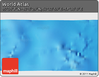 Physical 3D Map of the Area around 15° 48' 18" N, 57° 1' 29" E
