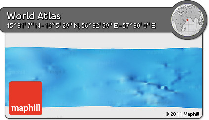 Physical Panoramic Map of the Area around 15° 48' 18" N, 57° 1' 29" E
