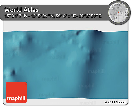 Satellite 3D Map of the Area around 15° 48' 18" N, 59° 34' 30" E