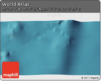 Satellite 3D Map of the Area around 15° 48' 18" N, 59° 34' 30" E