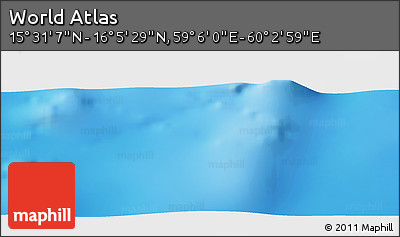 Physical Panoramic Map of the Area around 15° 48' 18" N, 59° 34' 30" E