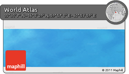 Physical Panoramic Map of the Area around 15° 48' 18" N, 60° 25' 29" E