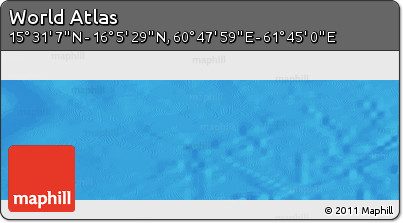 Physical Panoramic Map of the Area around 15° 48' 18" N, 61° 16' 29" E