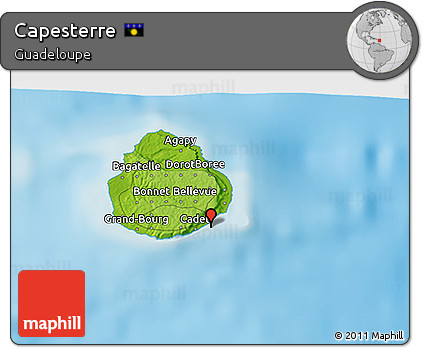 Physical 3D Map of Capesterre