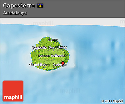 Physical 3D Map of Capesterre