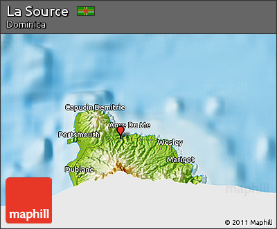 Physical 3D Map of La Source