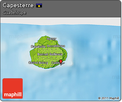 Physical 3D Map of Capesterre