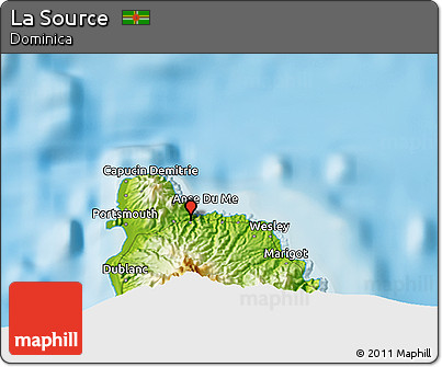 Physical 3D Map of La Source