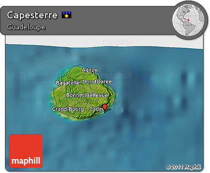Satellite 3D Map of Capesterre