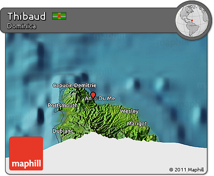 Satellite 3D Map of Thibaud