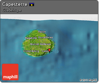 Satellite 3D Map of Capesterre